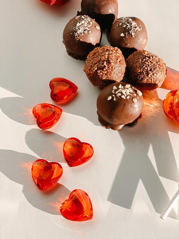 Chocolate and hearts